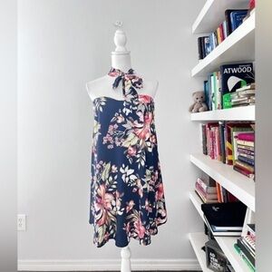 Ebby and I navy tropical Dress Blue size 6 NWT